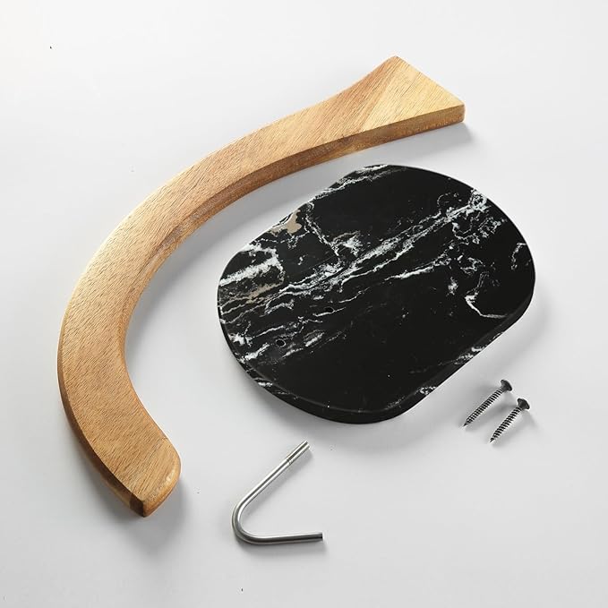 everous Banana Hanger black Marble Base,Modern Banana Holder Tree Stand for kitchen home None Slip Banana Rack Banana holder stand