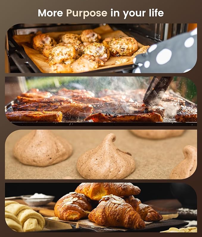 200 Pcs Parchment Paper Sheets, 9x13 In Non-Stick Precut Baking Parchment for Baking, Grilling, Air Fryer, Steaming, and More (Unbleached) - Quarter Sheet Size, Perfect for Bread, Cakes, Cookies