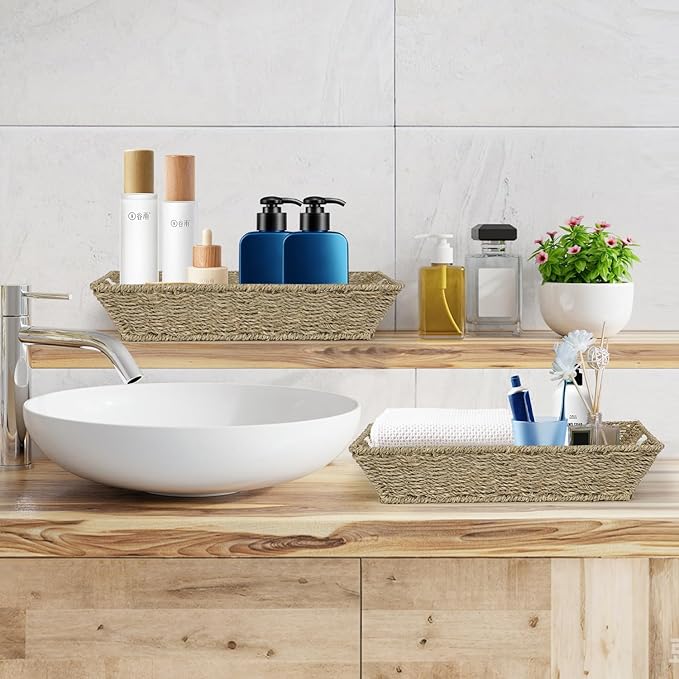 Wicker Seagrass Basket 2 Pack