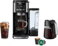 Ninja | Drip Coffee Maker | DualBrew Pro Hot & Iced Coffee | Compatible with K-Cup Pods | 3 Brew Styles (Classic, Rich, & Iced) | 70oz Removable Reservoir & Dishwasher Safe | Black | 14-Cup (Renewed)
