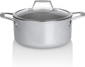 TECHEF - CeraTerra Collection, 5-quart Ceramic Nonstick Soup Pot with Glass Lid (PFAS, PTFE, and PFOA Free), Made in Korea (5-quart)