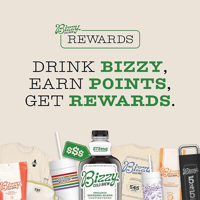 Bizzy Organic Cold Brew Coffee | Dark & Bold Blend | Coarse Ground Coffee | Dark Roast | Micro Sifted | Specialty Grade | 100% Arabica | Brew Bags | 12 Count | Makes 42 Cups