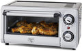 GreenLife Countertop Toaster Oven Air Fryer Stainless Steel, Healthy Ceramic Nonstick, PFAS Free, Tray & Basket, Bake, Broil, Reheat, Adjustable Temp & Time Control, Auto Shutoff, Black
