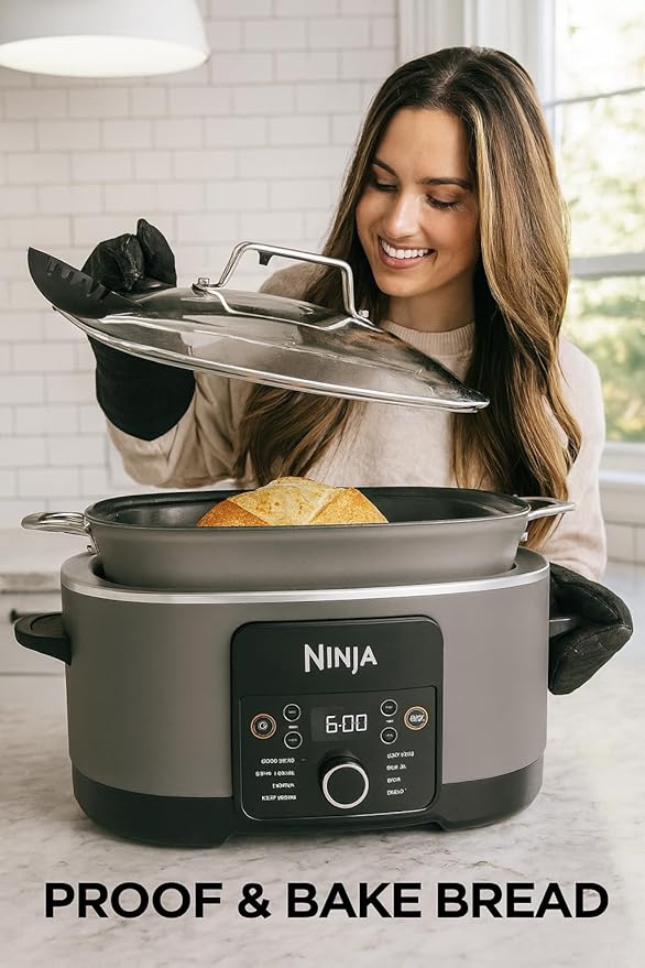 Ninja Foodi PossibleCooker PRO 14-in-1 8.5 Qt Multi-Cooker – Replaces 14 Tools, Nonstick Pot, Glass Lid & Integrated Spoon (Graphite Gray)