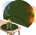 Round Fire Pit Mat Compatible with Solo Stove Mesa Accessories, Fire Proof Mat Compatible with Solo Stove Mesa Table Mat Under Fire Pit,Small Under Grill Mats for Outdoor Grill Table Top Protection