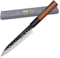 FINDKING Dynasty Series Kitchen Utility Knife, Multi-Purpose Japanese Paring Knife, 9Cr18MoV High Carbon Steel Blade, African Rosewood Octagonal Handle, Small, for Fruits Vegetables, 5 Inches