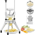 VEVOR Commercial Vegetable Fruit Chopper 3/8″ Blade Heavy Duty Professional Food Dicer Kattex French Fry Cutter Onion Slicer Stainless Steel for Peppers Potato Mushroom, Sliver