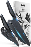 Dalstrong Knife Set - 2 Piece - BATMAN™ Shadow Black Edition - 8" Chef Knife 3.75" Paring Knife - High Carbon 7Cr17MoV Steel - Black Titanium Kitchen Knife - Collection Item - G10 Handle - Sheath