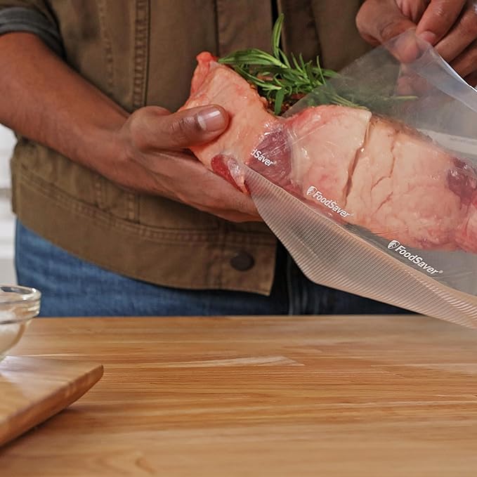 FoodSaver Heavy Duty Quart Vacuum Seal Bags, 44 Pack with 30% Extra Thickness, Compatible with All FoodSaver Appliances