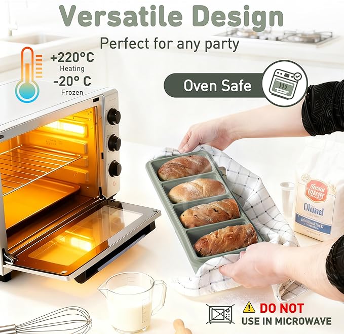 Silicone Freezer Tray with Lid Soup Freezer Container Molds with Steel Reinforced Rim Large Ice Cube Tray Makes 8 Perfect 1 Cup Portions Cubes Storage Food Portion Control Containers Kitchen Gadgets