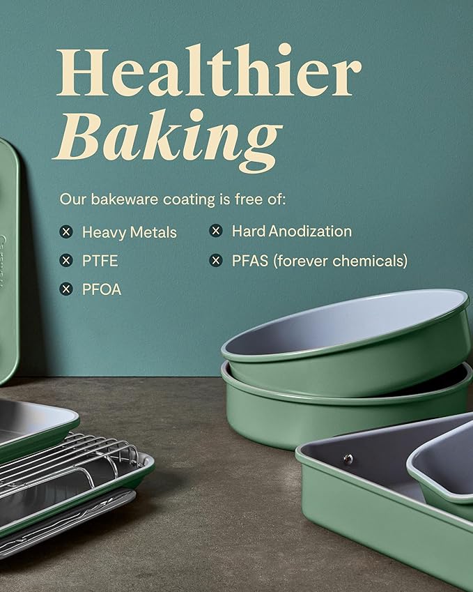 Caraway Non-Stick Ceramic Medium Baking Sheet - Naturally Slick Ceramic Coating - Non-Toxic, PTFE & PFOA Free - Perfect for Baking, Roasting, and More - Medium (15" x 10") - Slate