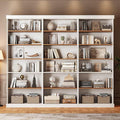 70.8" Tall Farmhouse Kitchen Pantry Cabinet, Modular Storage Cabinet with 6-Tier Adjustable Shelves, White, Wooden Hutch for Living Room, Kitchen, Set of 3