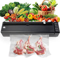 Etunia Vacuum Sealer, Cordless Rechargeable Vacuum Sealer Machine for Dry/Moist Food Storage to Extend Fresh, With Manual Vacuum, 1 Air Hose for Food Containers, Bag Cutter and 10 Vacuum Sealer Bags