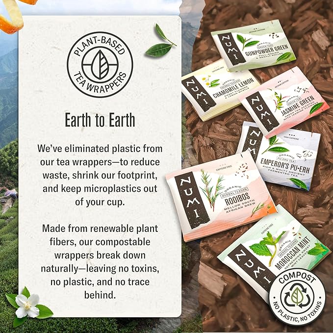 Numi Organic Tea Jasmine Green, 100 Count Box of Tea Bags (Packaging May Vary)