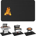 90 x 48 inch Under Grill Mats for Outdoor Grill, Double-Sided Fireproof Deck and Patio Protector Mat, Waterproof Oil-Proof BBQ Floor Pad Indoor Fire Pit Fireplace Mat