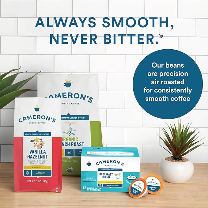 Cameron's Coffee Roasted Whole Bean Coffee, Organic Mountain Gold, 28 Ounce