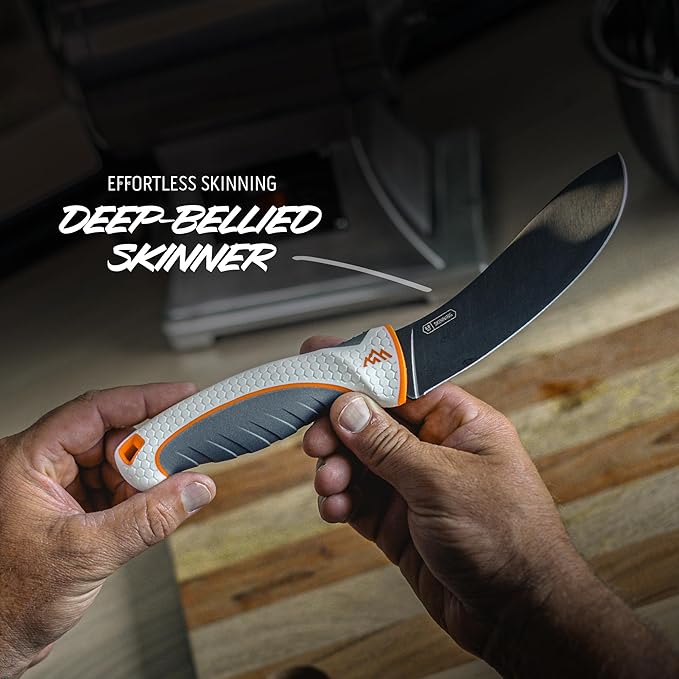 OUTDOOR EDGE ErgoMax 6-Piece Professional Game Processing Knife Set - Caping & Boning Knives, Skinning Knife, Butcher, Elite Big Game, Elk & Deer Hunting Gear, Perfect Field Dressing Knife Set
