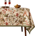 ISAENNE Designer Bohemian Linen Table Cloth for Rectangle Table,Colorful Floral Pattern Tablecloth,Wrinkle Resistant Decorative Tablecloths for Dining Thanksgiving Kitchen Party,55"*79"-Grace A