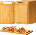 Nuenen 40 Pcs Bulk Wood Cutting Board with Handle 12 x 7.8 Inch Acacia Bamboo Wooden Kitchen Serving Chopping Boards for Pizza, Bread, Charcuterie, Fruit, Vegetables (Bamboo)
