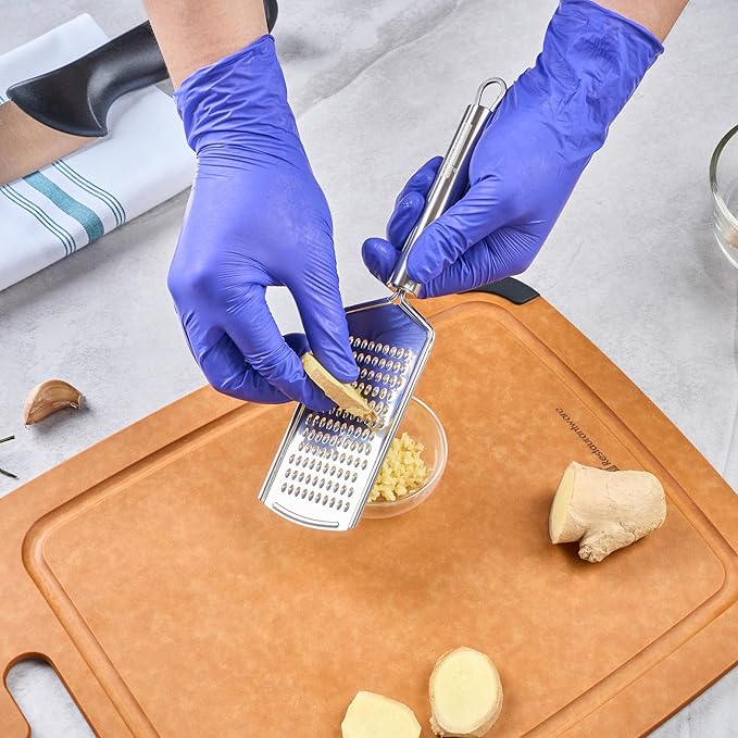 Restaurantware-German Standard Fine Handheld Graters, 6 Flat Cheese Graters - Dishwashable, Durable, Stainless Steel Food Grater With Handle, Suitable For Chocolate, Nutmeg, Garlic, Lemon, And, More