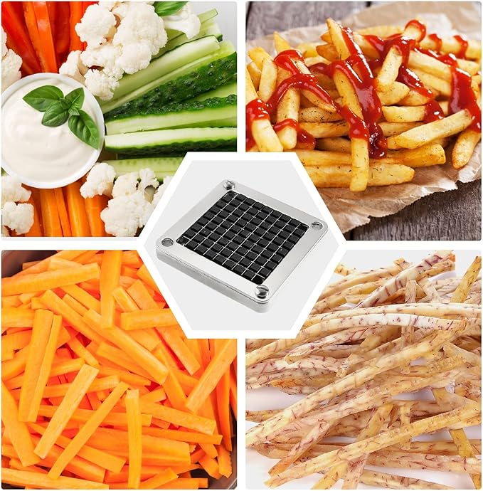 Replacement Chopper Blade Commercial Vegetable Chopper Dicer Stainless Steel Blade for Fruit Cutting Machine Tomato French Fries Cutter (2 * 3/8″ Blade)