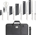 Cangshan HELENA Series German Steel Forged BBQ Knife Set (White, 9-Piece Bag Set)