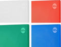 CURTA 4-Pack Cutting Boards for Kitchen, 18" x 12" x 0.5" 4-Piece (White, Red, Green, Blue) Color Coded Plastic Chopping Board with Anti Slip Surface Dishwasher Safe