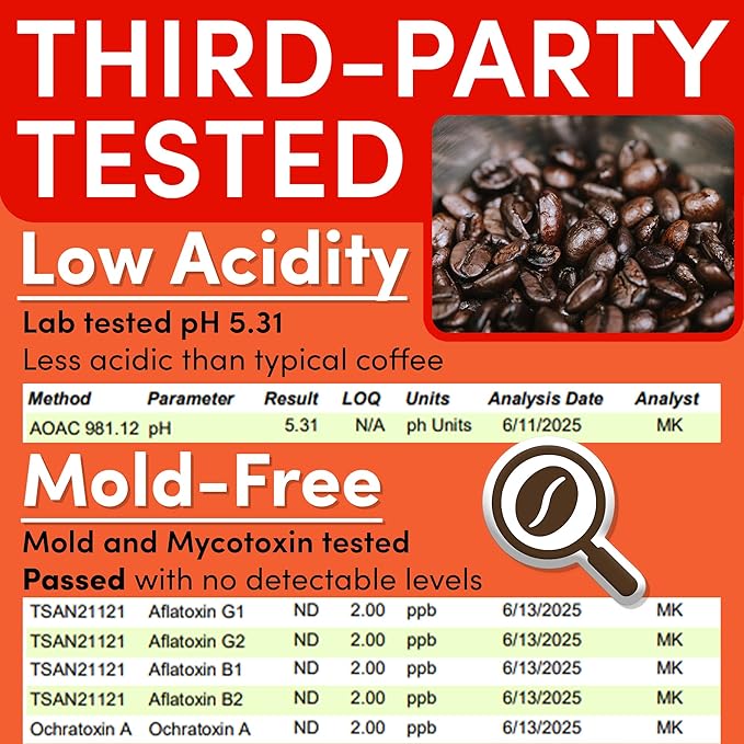 Ground Coffee | Decaf Dark Roast Low Acid Mold Free Pouches | Decaffeinated Bulk Packets | Gourmet Powder Packs for 12 Cup Drip Maker | Premium Highest Rated Individual Premeasured Commercial Bags