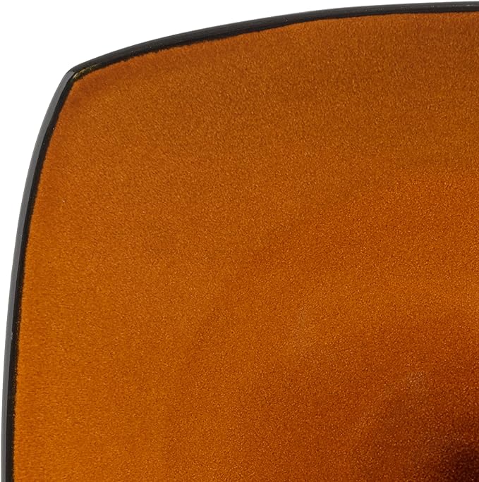 Gibson Elite Soho Lounge Square Reactive Glaze Stoneware Dinnerware Set, Service for 4 (16pc), Amber