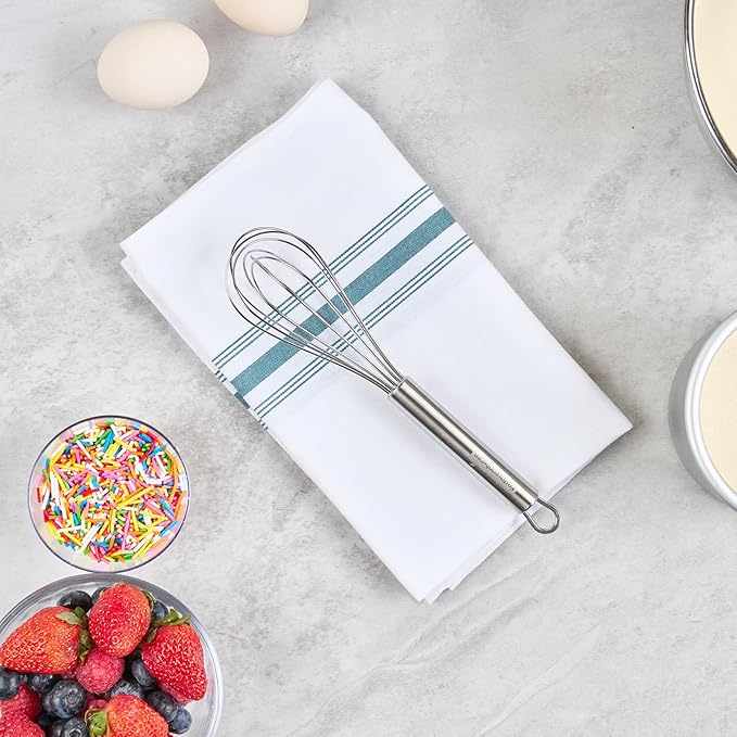 Restaurantware-German Standard 8.5 Inch French Whisk, 1 Dishwashable Kitchen Wire Whisk - Ergonomic Handle, Durable, Stainless Steel French Whip, For Blending, Stirring, Mixing Of Ingredients
