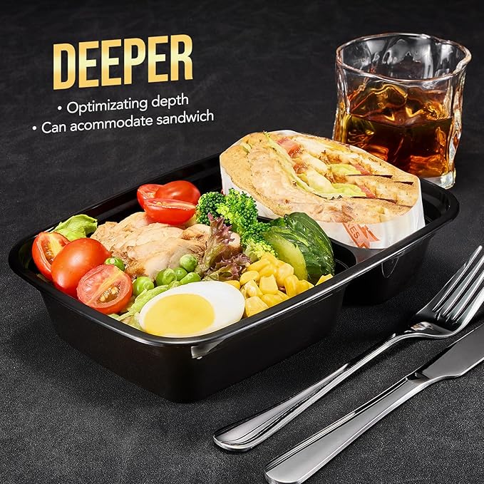 Glotoch 10 Pack 32OZ Meal Prep Containers Reusable Microwave Safe,Extra Large &Thick Food Storage Containers With Lids, Durable Bento Boxes BPA-free, Stackable, Dishwasher/Freezer Safe