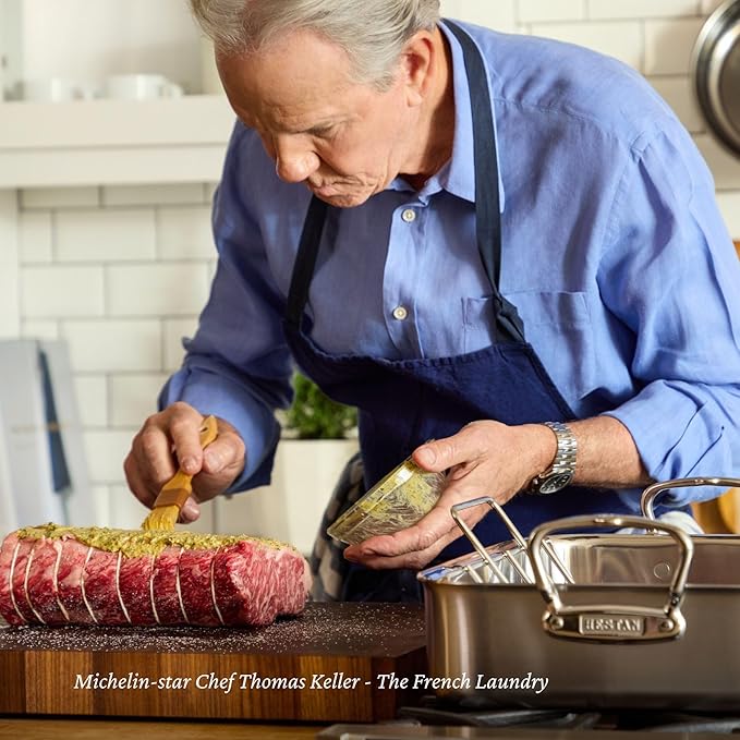 Hestan Provisions – 16.5" Classic Clad Roaster with Stianless Steel Rack