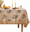 patdrea Designer French Vintage Rectangular Tablecloth,Yellow Floral Pattern Anti-Wrinkle Table Cloth,Dacorative Cover for Kitchen Dining Parties,Christmas,Thanksgiving,55"x87"-Cornflowers
