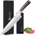 PAUDIN Chef Knife, 10 Inch Meat Knife, Ultra Sharp Brisket Slicing Knives, High Carbon Stainless Steel Kitchen Knife with Ergonomic Handle for BBQ, Roast, Meats and Vegetables
