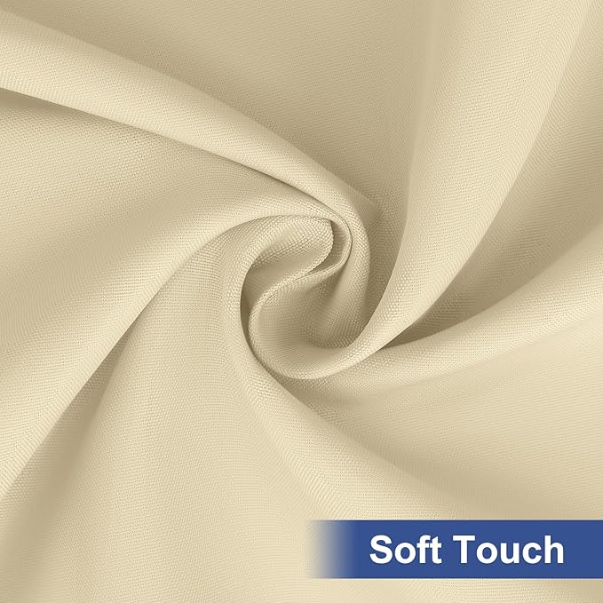 homing Rectangle Table Cloth Cover, Waterproof Polyester Elastic Fitted Tablecloth, Fits for 4 Foot Folding Tables, Washable Table Protector for Picnic, Camping, Outdoor (Champagne, 24" x 48")