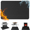 Anze Under Grill Mat for Outdoor Grill, 24 x 42 Inch Anti-Slip BBQ Floor Mats, Easy to Clean Reusable Double-Sided Fireproof Grill Pad, Oil-Proof Waterproof Protector for Indoor Fireplace Pit Mat
