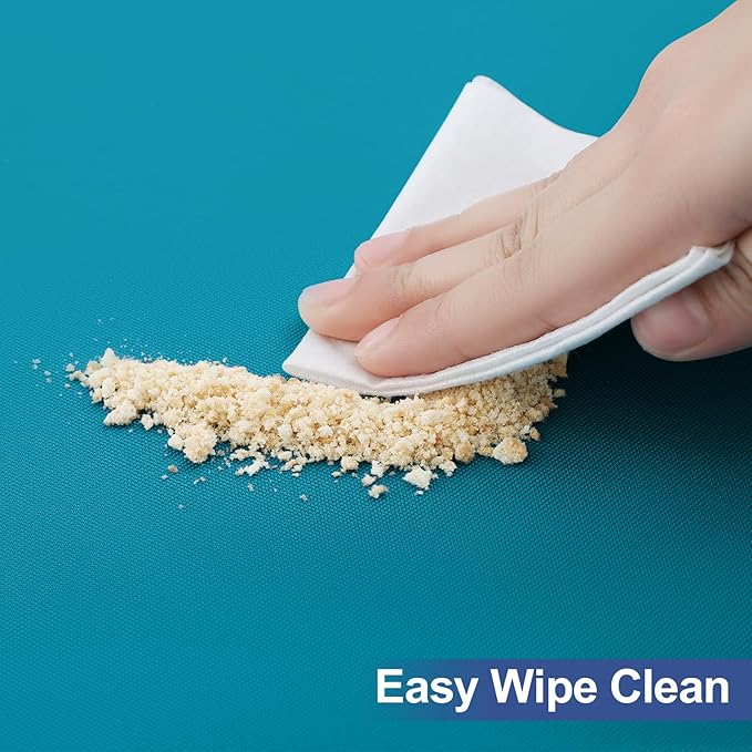 homing Rectangle Table Cloth Cover, Waterproof Polyester Elastic Fitted Tablecloth, Fits for 5 Foot Folding Tables, Washable Table Protector for Picnic, Camping, Outdoor (Teal, 36" x 60")