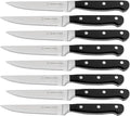 DURA LIVING Premium 8-Piece Steak Knife Set – Sharp Serrated Blades, Forged High Carbon Stainless Steel, Full Tang, Ergonomic Handle, Elegant Black Finish – Ideal for Dining & Entertaining