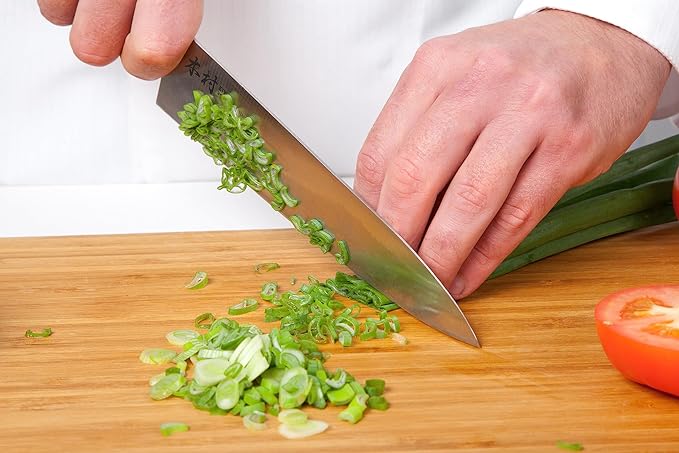 Kimura Petty Knife, [Made in Japan], 5 inch Professional Chef Knife, Ultra Sharp High Carbon Molybdenum Stainless Steel Kitchen Knives, Chefs Knives with Ergonomic Handle - Japanese Utility
