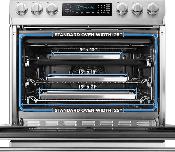 GRIDMANN 13" x 18" Commercial Grade Perforated Aluminum Baking Sheet Pan, Half Size Baking Tray - 12 Pans