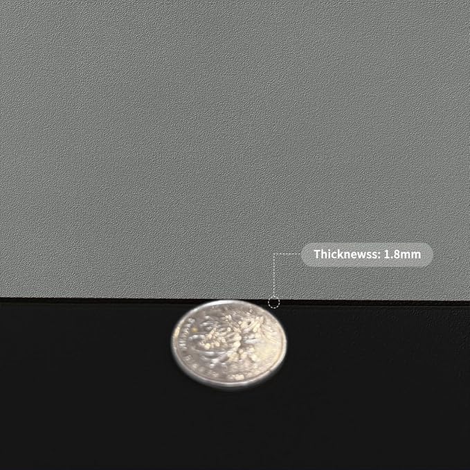 Leather Table Pad,1.8mm Thick,40x66 Inch,Dining Table Pad,Table Pads for Dining Room Table Rectangular,Table Protectors for Rectangle Tables,Dining Table Cover(Black+Gray,40x66)