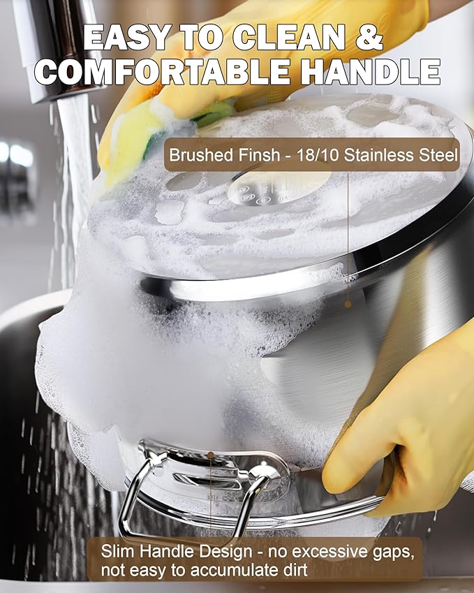 Cooks Standard Stockpots Stainless Steel, 24 Quart Professional Grade Stock Pot with Lid, Silver