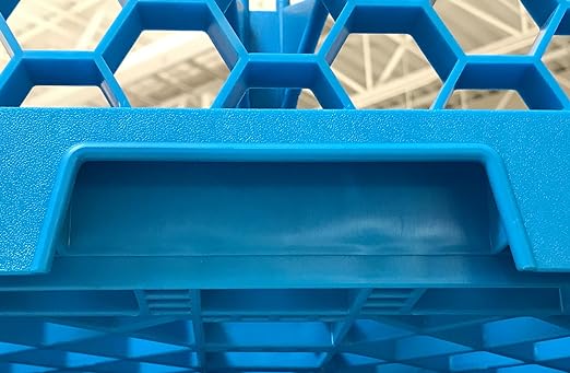 Carlisle FoodService Products OptiClean Peg Dish Rack for Commercial Washing Machines, Tall Peg Plate Rack, Blue (Pack of 6)