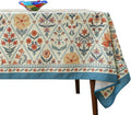 ISAENNE Designer Linen Elegant Small Square Tablecloth,Colorful Floral Bohemian Table Cloth,Wrinkle Resistant Decor Tablecloths for Dining Thanksgiving Kitchen Christmas,55"*55"-Floralsea A
