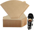 200 Count Cone Coffee Filters #4, Unbleached 04 Coffee Filters 8-12 Cup, Disposable Natural Paper Filters, No.4 Cone Filters for Ninja, Pour Over and Drip Coffee Maker