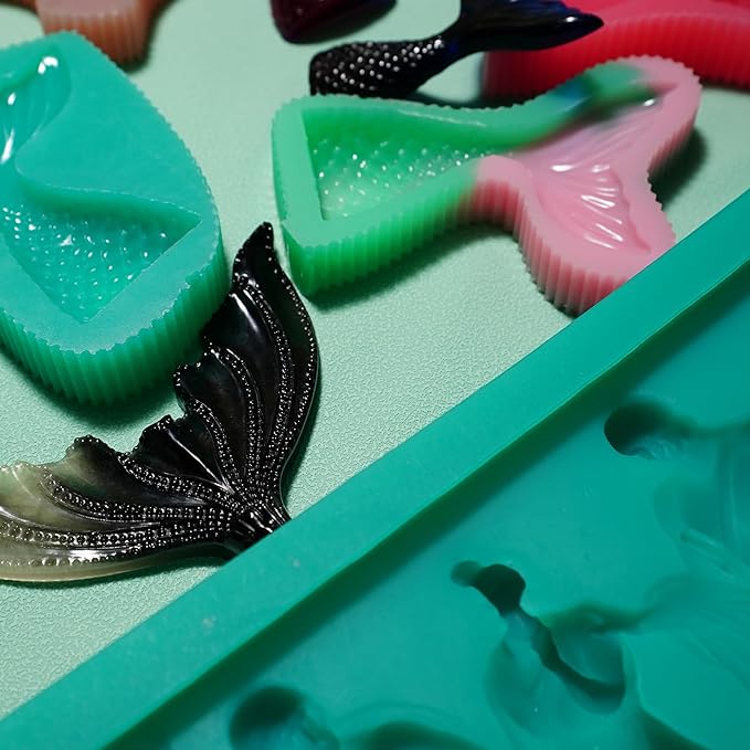 BBDINO Silicone Mold Making Kit - Super Elastic Silicon for Mold-Making 2 Gallons - Platinum Grade 1A:1B Mixing- Ideal for Resin/Silicone/Soap Molds Casting Jade Green