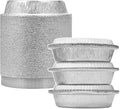 7" Aluminum Foil Pans with Clear Lids 50 Pack,Heavy Duty Disposable Containers for Roasting,Storing,Baking,Cooking,Recyclable