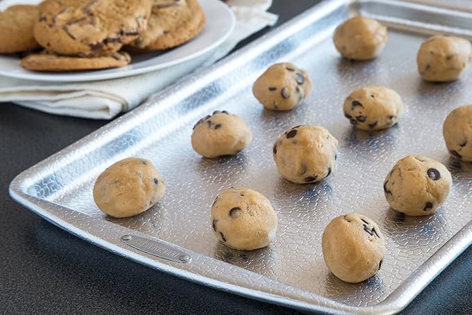 Doughmakers 40056 Premium Quality Commercial Grade Bakeware, Set of 3 Baking Pans, 10 x 15 sheet, 9 x 13 pan, 9-inch round, Silver, Large