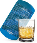Host Mini Ice Cube Tray, Makes 160 Cubes, Durable Silicone Trays, Perfect for Cocktails, Whiskey, Bourbon, Margarita, Mojito, Iced Coffee, Home Kitchen Essentials, Set of 1, Blue Marble