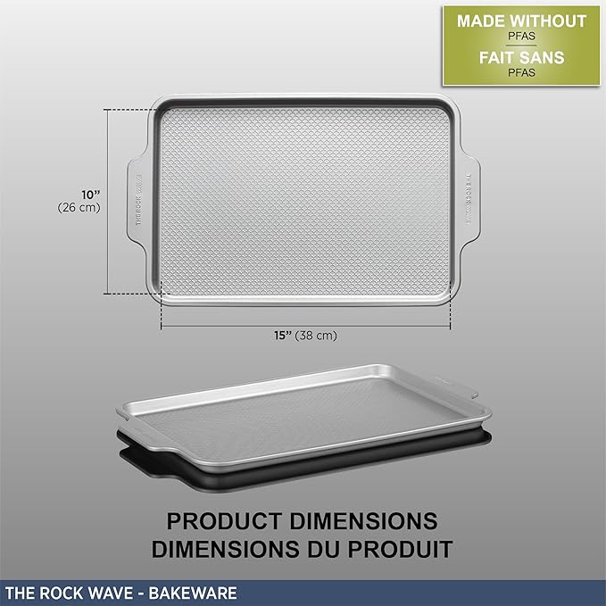 Starfrit The Rock Wave Carbon Steel Non-Stick Wave.Tec Ovenware 9" (23cm) Square Dish
